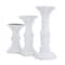 White Wood French Country Candle holder 10",8",6"